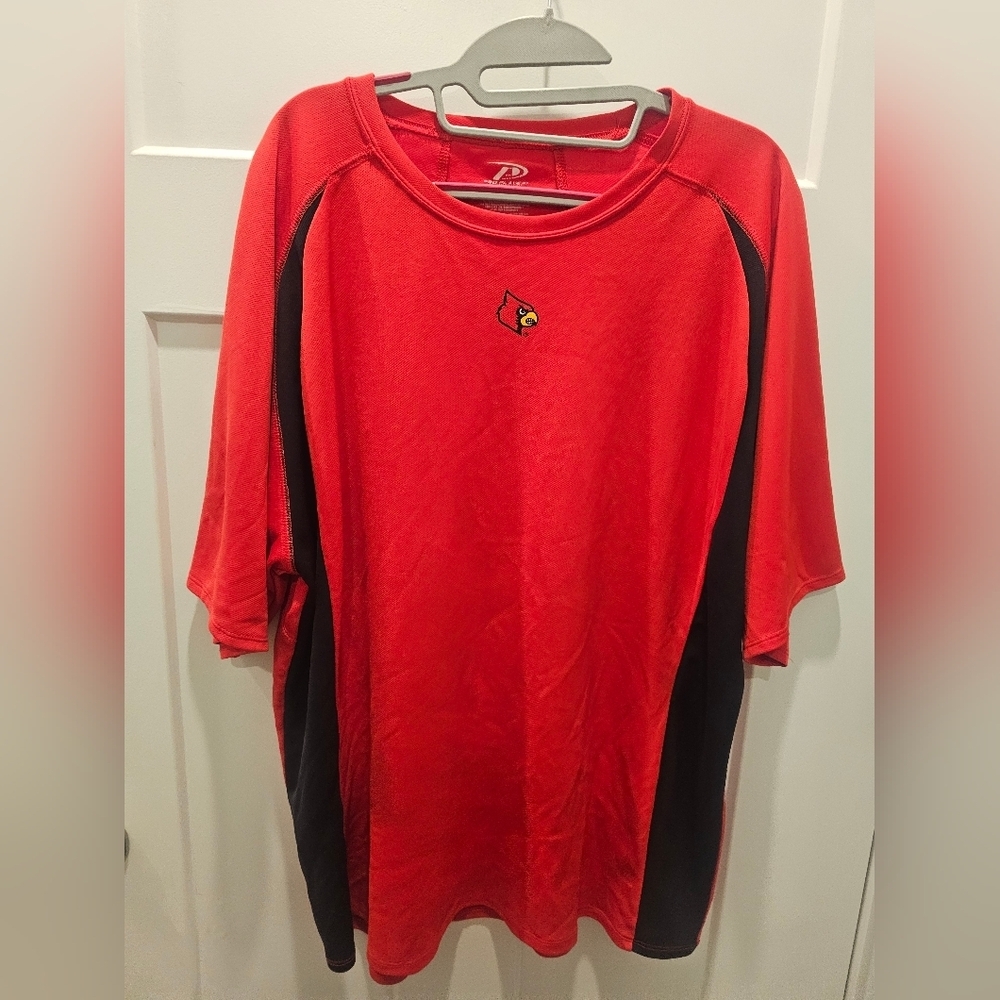 Pro Player 2XL Louisville Cardinals Red Black Performance Shirt NCAA Athletic